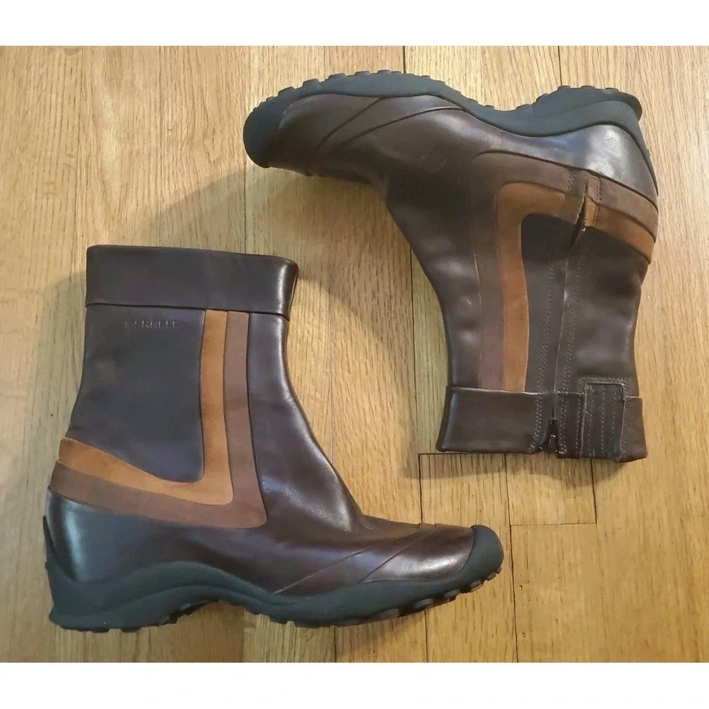 Merrell Womens Eden Mid Multi Brown Western Boots‎ Size 8.5